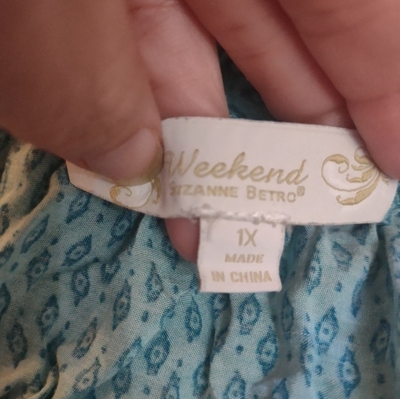 Weekend by Suzanne betro women's size 1x blouse shirt top - Picture 7 of 8